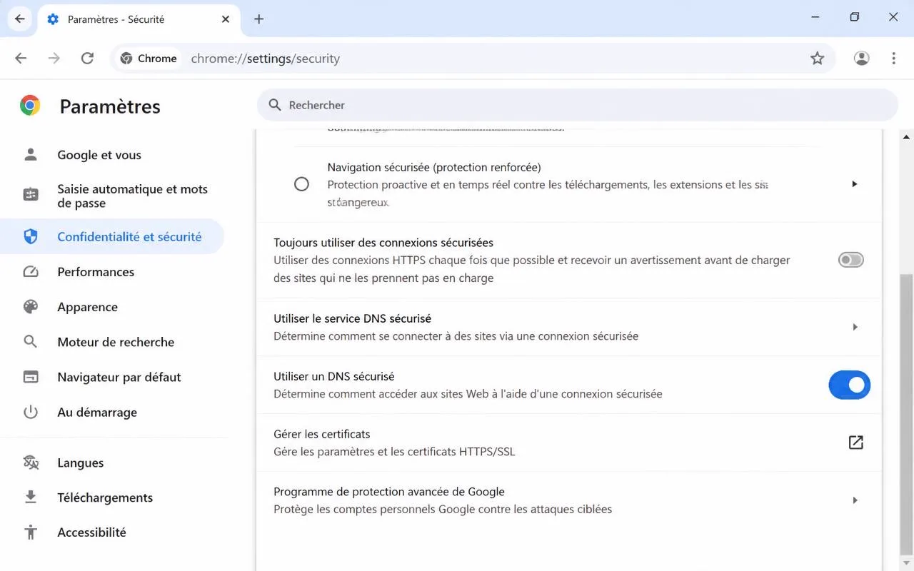 Google Chrome (PC) — écran correspondant à cette étape