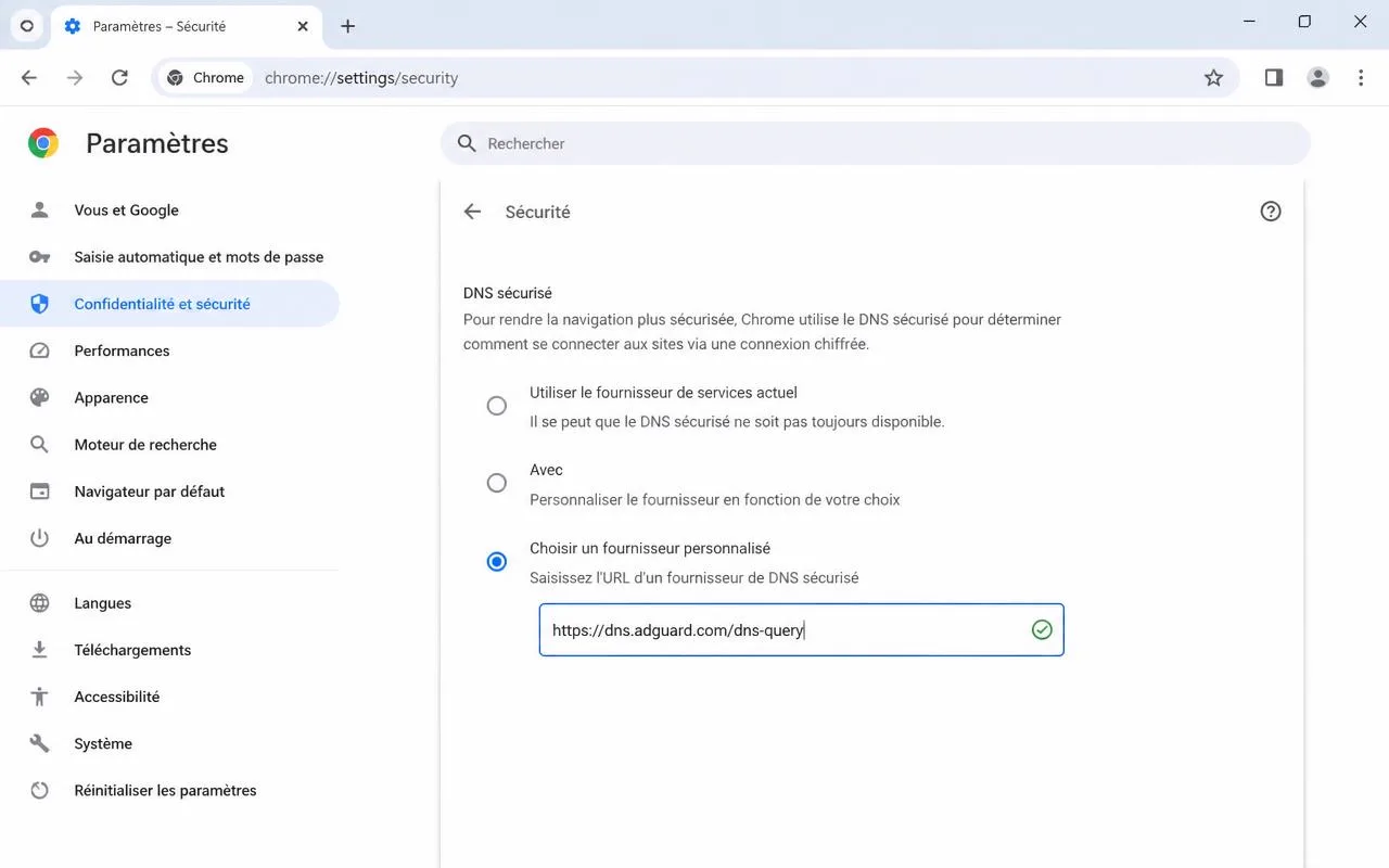 Google Chrome (PC) — écran correspondant à cette étape