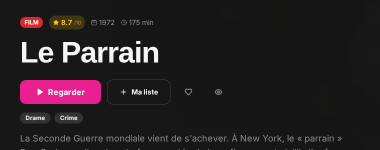 Bouton Regarder sur la fiche d’un film