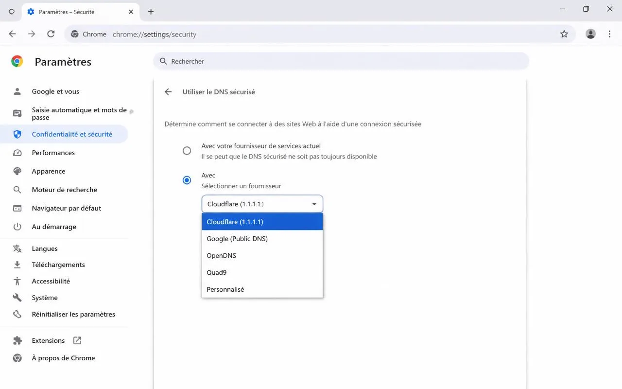 Google Chrome (PC) — écran correspondant à cette étape