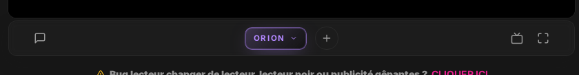 Barre des lecteurs avec le lecteur actif